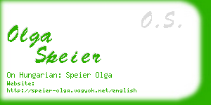 olga speier business card